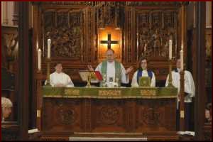 Consecration of bread and wine at the Eucharist