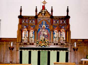 The main altar at the Advent